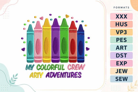 Colorful Crew Back to School Embroidery Review
