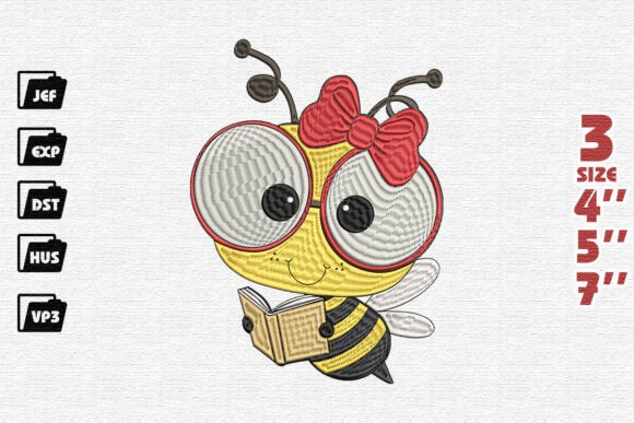 Cute Reading Bee Embroidery: A Designer’s Review