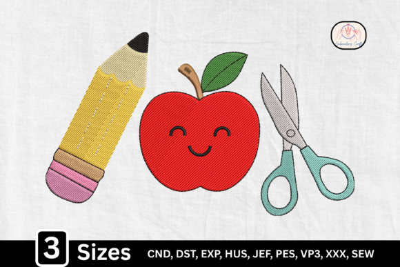 Pencil Apple Scissor Teacher Design Review