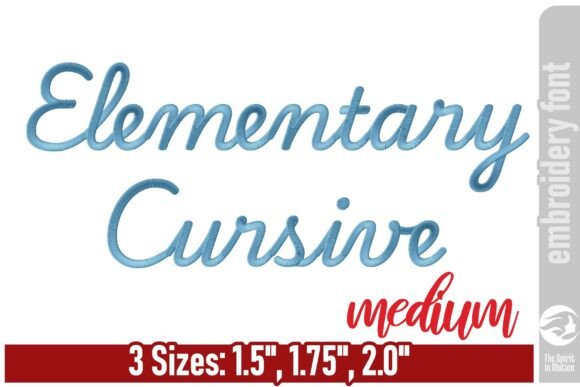 Review: Elementary Cursive Embroidery Font M