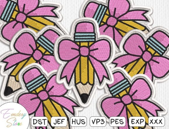 Review: School Supplies Patch Embroidery File for Craft Fairs
