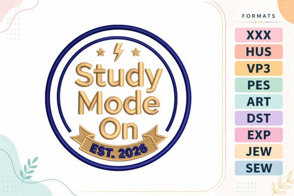 Review: Study Mode on Back to School Embroidery Design