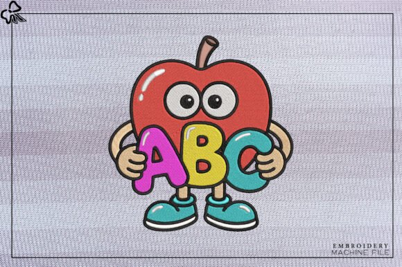 Reviewing Kids ABC Apple Embroidery Design