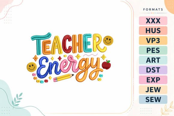 Reviewing Teacher Quote Back to School Embroidery